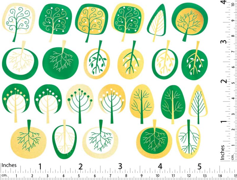 Décalcomanies d'arbre moderne bicolore - Céramique Cône 017 - Verre fusionné - Émail