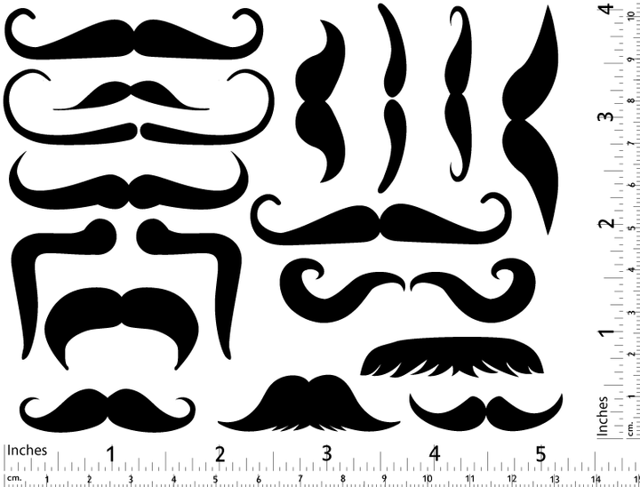 Décalcomanies Moustache - Verrerie - Émail
