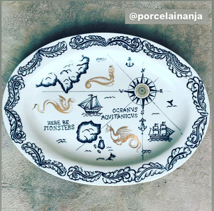 Décalcomanies de bêtes mythologiques et de dragons - Céramique Cône 017 - Verre fusionné - Émail