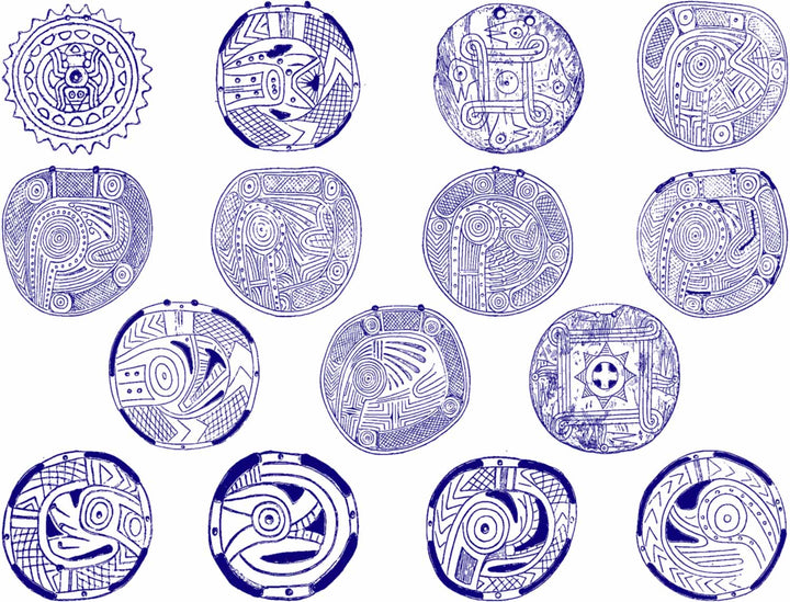 Décalcomanies de sculpture amérindienne - Céramique Cône 017 - Verre fusionné - Émail