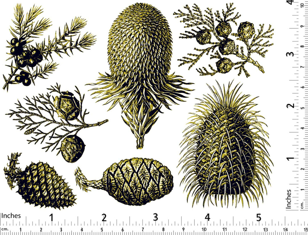 Décalcomanies bicolores de pin et de cône - Céramique Cône 017 - Verre fusionné - Émail