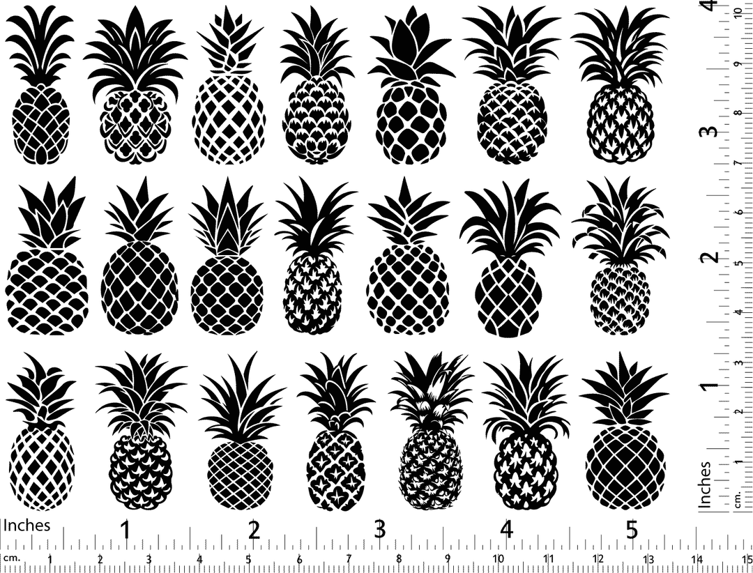 Pineapple Decals - Ceramic Cone 017 - Fused Glass - Enamel