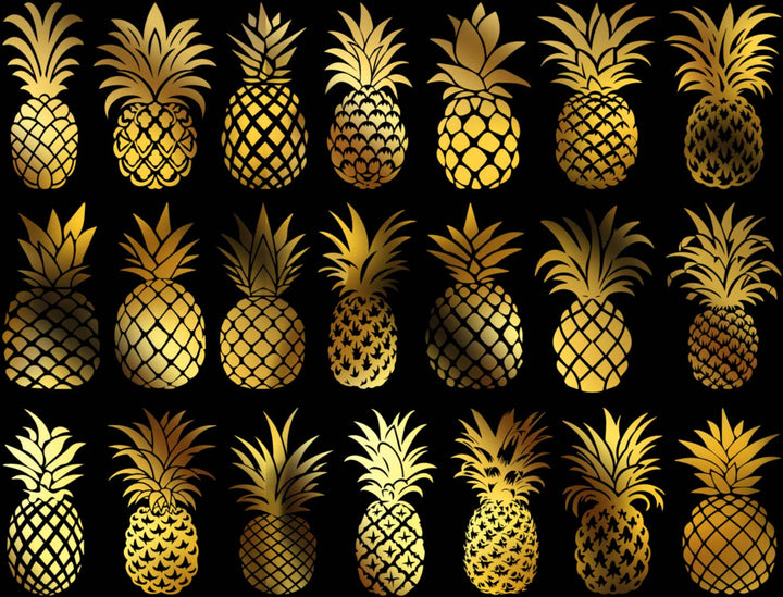 Pineapple Decals - Ceramic Cone 017 - Fused Glass - Enamel