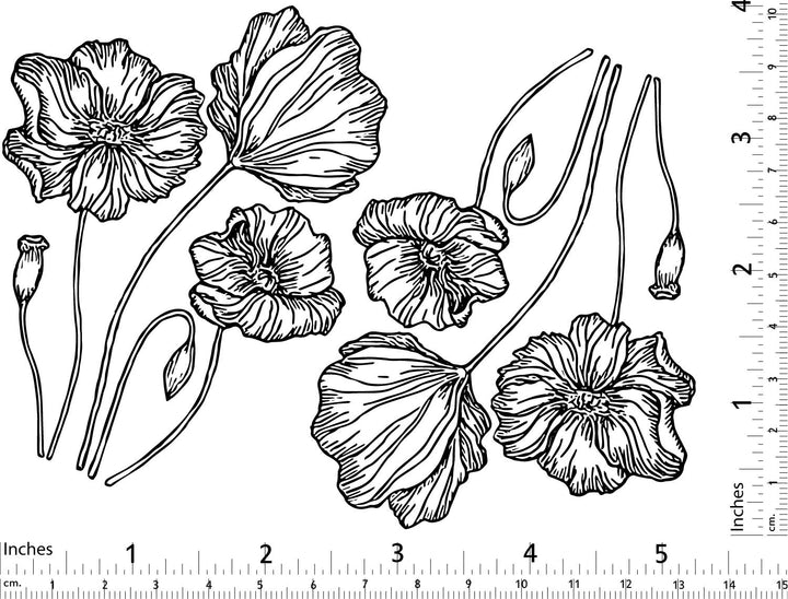 Décalcomanies Coquelicot - Céramique Cône 017 - Verre fusionné - Émail