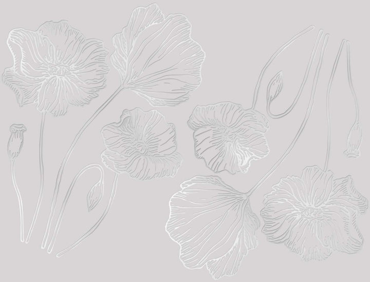 Décalcomanies Coquelicot - Céramique Cône 017 - Verre fusionné - Émail