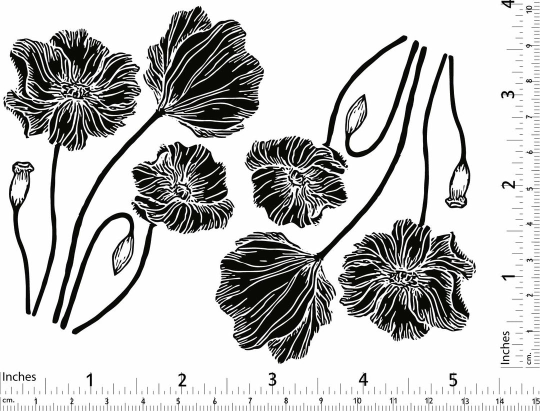 Solid Poppy Decals - Ceramic Cone 6 - Inglaze