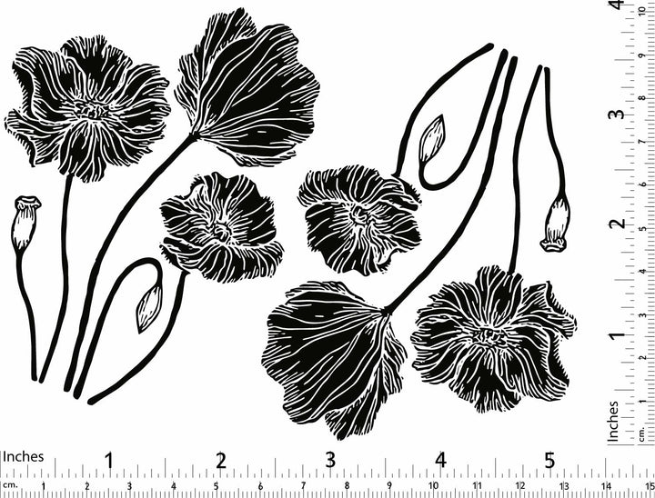Solid Poppy Decals - Ceramic Cone 6 - Inglaze