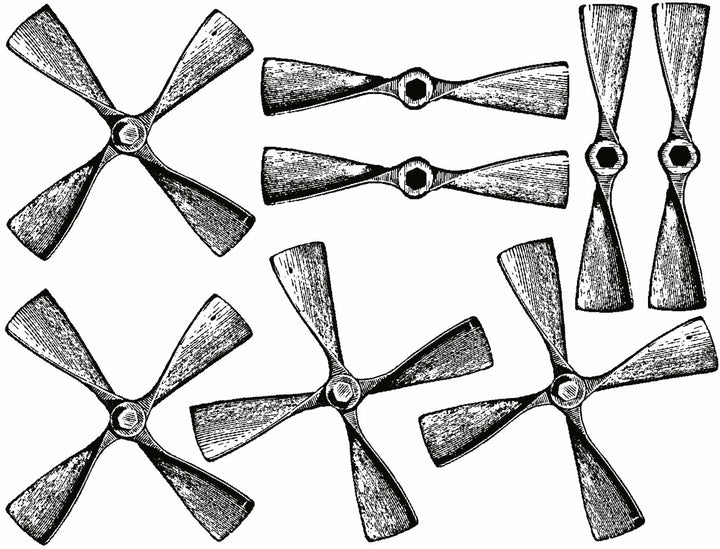 Propeller Decals - Ceramic Cone 017 - Fused Glass - Enamel