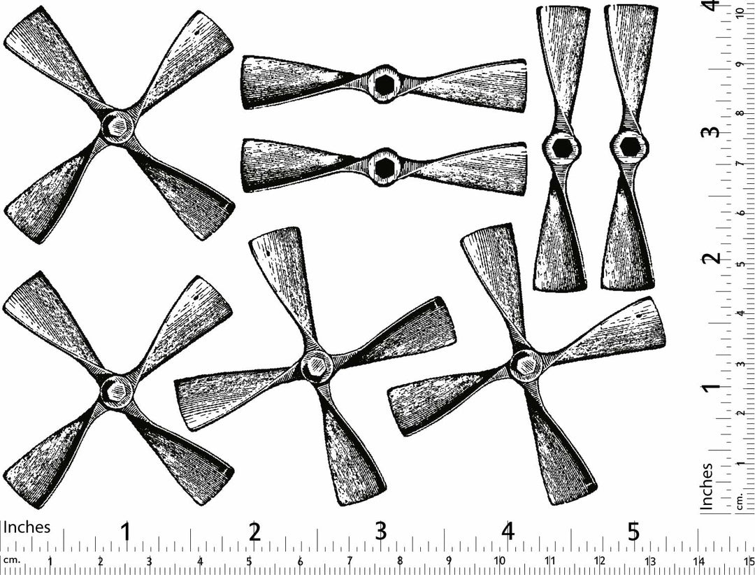 Propeller Decals - Ceramic Cone 017 - Fused Glass - Enamel