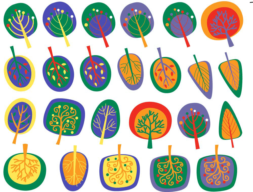 Arbres Arc-en-ciel - Verrerie - Émail