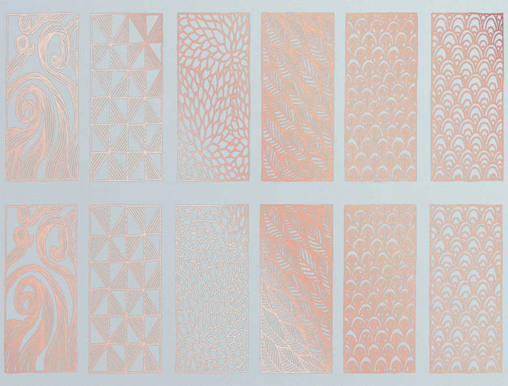 Décalcomanies rectangulaires texturées - Céramique Cône 017 - Verre fusionné - Émail