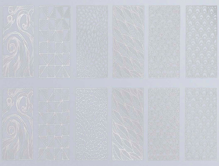 Décalcomanies rectangulaires texturées - Céramique Cône 017 - Verre fusionné - Émail