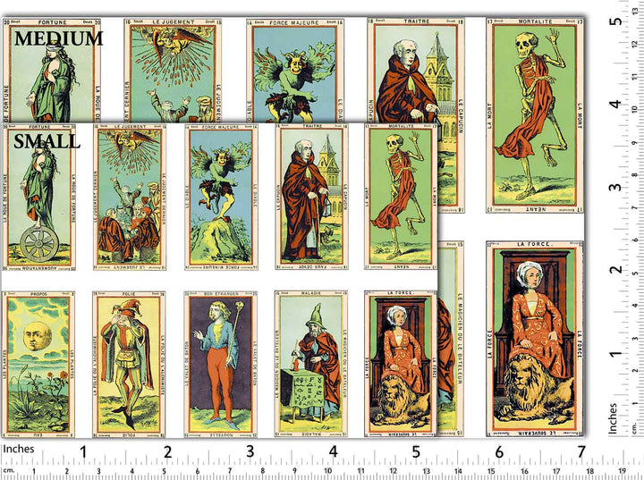 Antique French Tarot Card #1 Decals - Not Food Safe - Ceramic Cone 017 - Fused Glass - Enamel