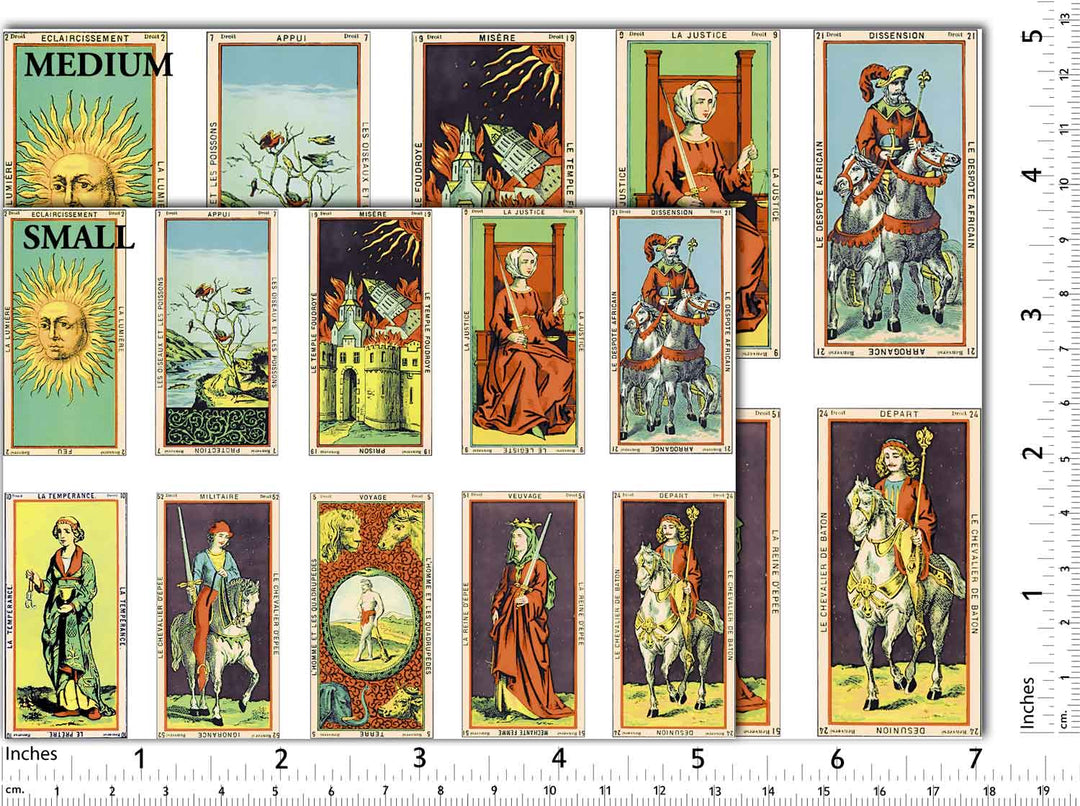 Antike französische Tarotkarte 