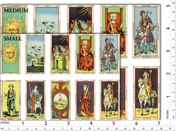 Antike französische Tarotkarte 
