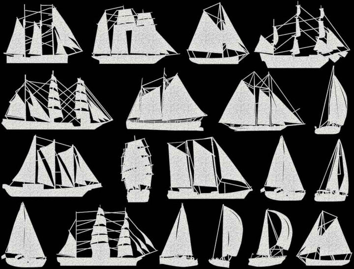 Voilier Décalcomanies - Verrerie - Émail