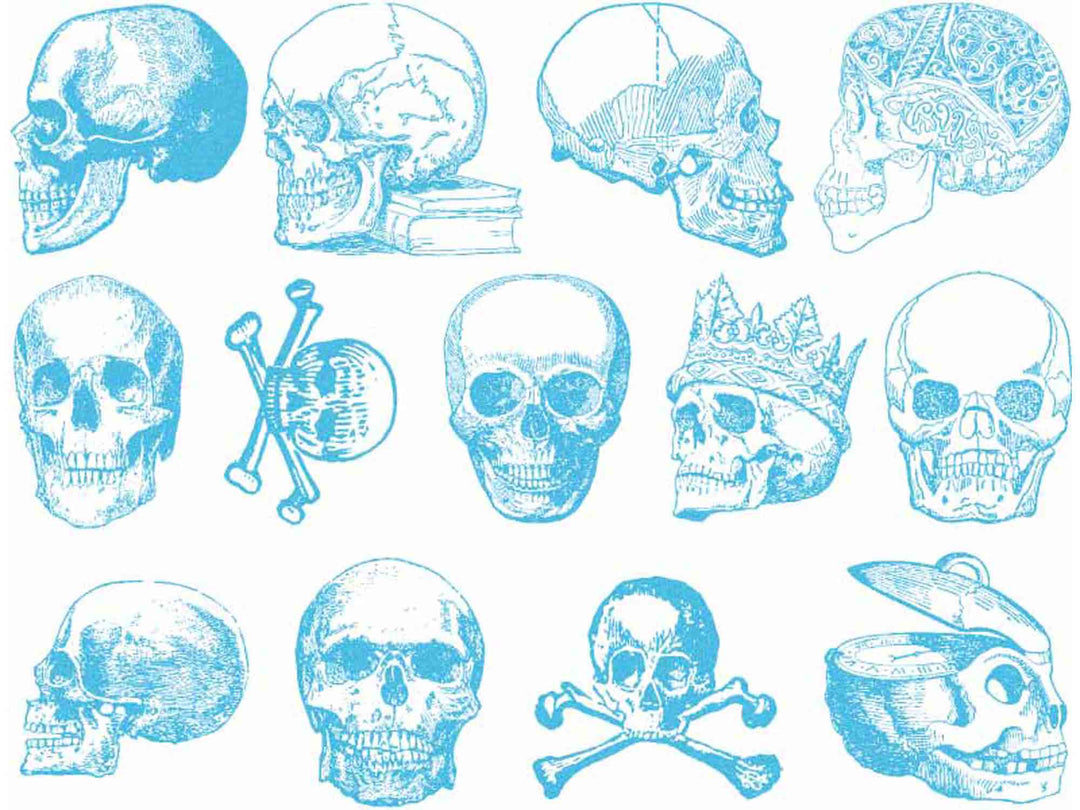 Vintage Totenkopf Aufkleber - Glaswaren - Emaille