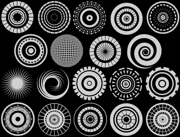 Kleine Kreis-Aufkleber - Kegel 017 - Geschmolzenes Glas