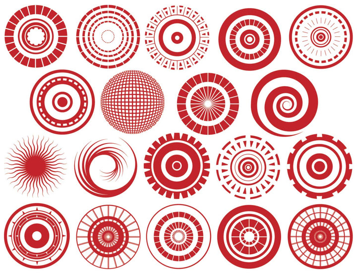 Kleine Kreis-Aufkleber - Kegel 017 - Geschmolzenes Glas