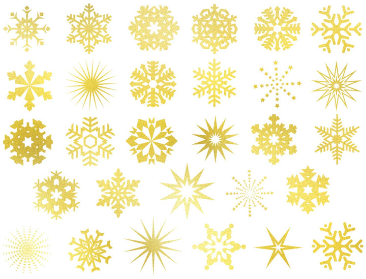 Small Snowflake Decals - Cone 017 - Fused Glass - Enamel