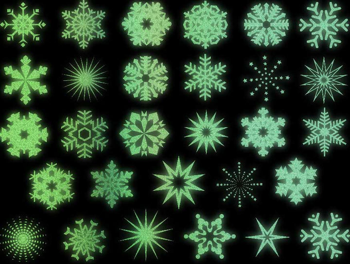 Leuchtende kleine Schneeflocken-Aufkleber – Nicht lebensmittelecht – Glassware – Keramikkegel 022 – Emaille