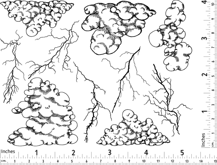 Aufkleber mit Blitz und Gewitterwolke - Glaswaren - Emaille