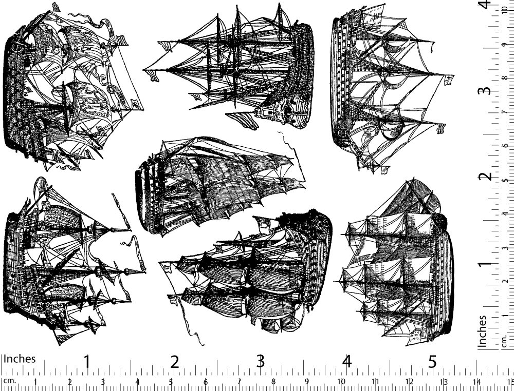 Grands Voiliers Décalcomanies - Céramique Cône 017 - Verre Fusionné - Émail