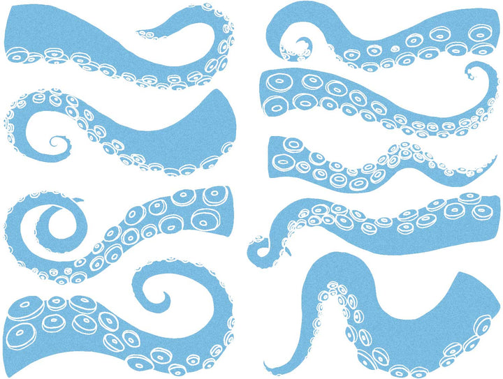 Décalcomanies Tentacule phosphorescent - Non adapté pour Produits Alimentaires - Verrerie - Céramique Cône 022 - Émail