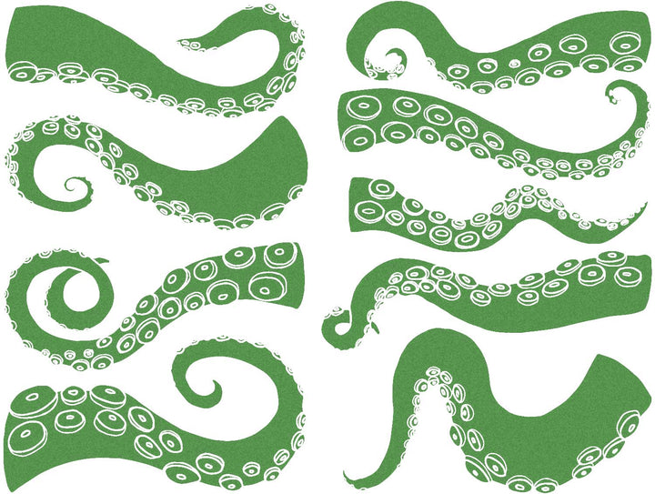 Décalcomanies Tentacule phosphorescent - Non adapté pour Produits Alimentaires - Verrerie - Céramique Cône 022 - Émail