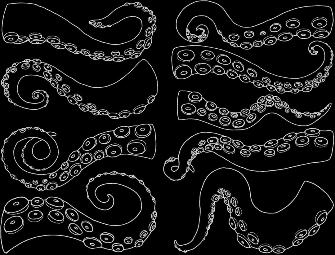 Tentacles Solid Color Decals - Ceramic Cone 021 - Glassware - Enamel
