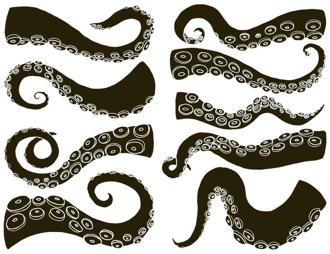 Tentacles Solid Color Decals - Ceramic Cone 6 - Inglaze
