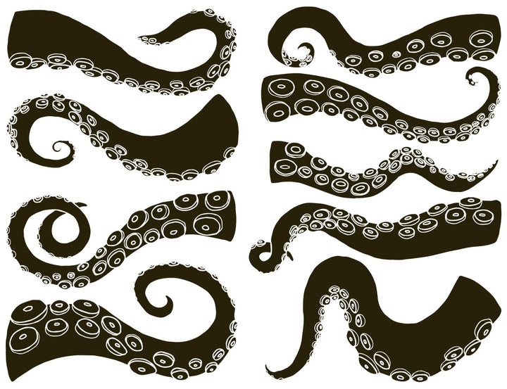 Tentacles Solid Color Decals - Ceramic Cone 6 - Inglaze