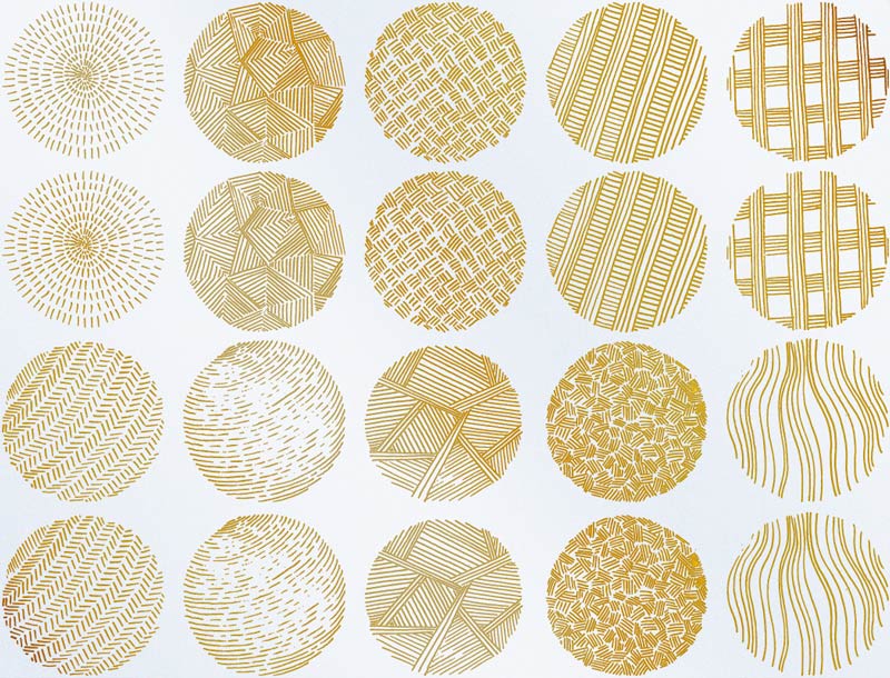 Cercles Texturés #1 Décalcomanies - Céramique Cône 017 - Verre Fusionné - Émail