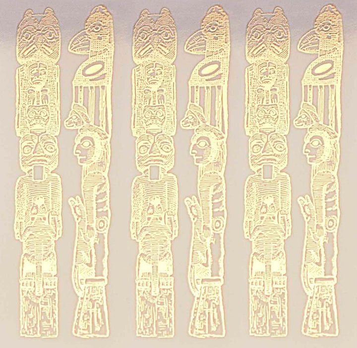 Totem Amérindien Décalcomanies - Céramique Cône 017 - Verre Fusionné - Émail