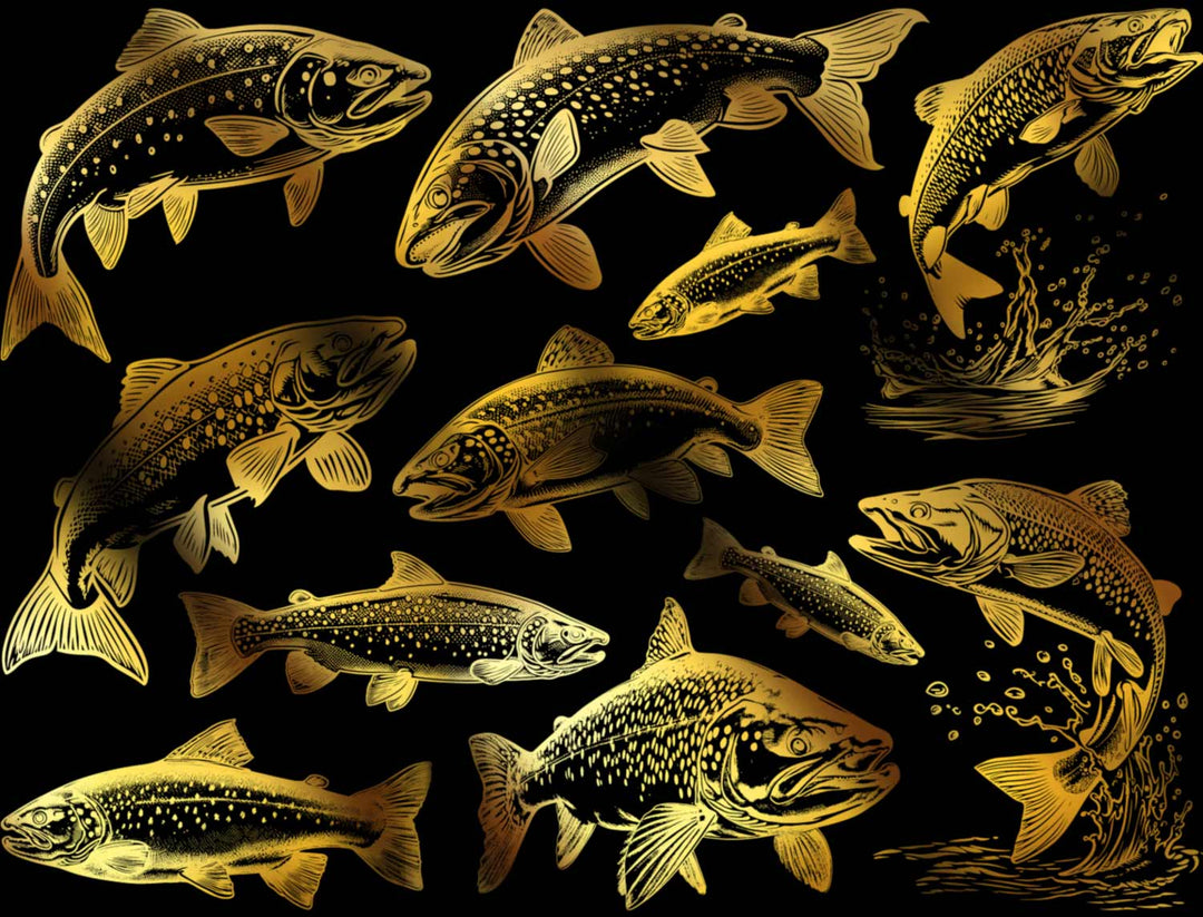 Trout Decals - Ceramic Cone 017 - Fused Glass - Enamel