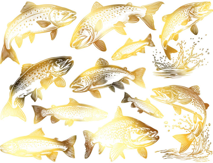 Trout Decals - Ceramic Cone 017 - Fused Glass - Enamel