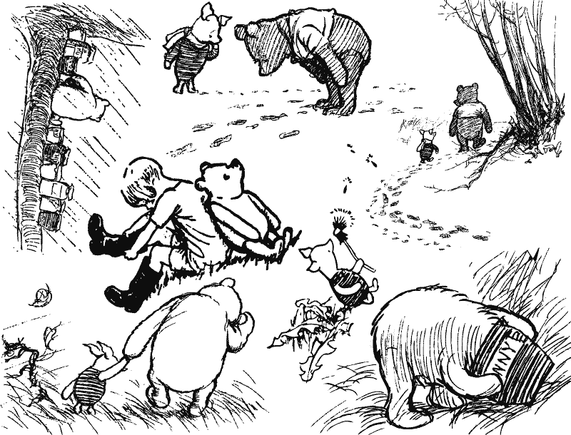 Winnie the Pooh Illustration Decals - Glassware - Enamel