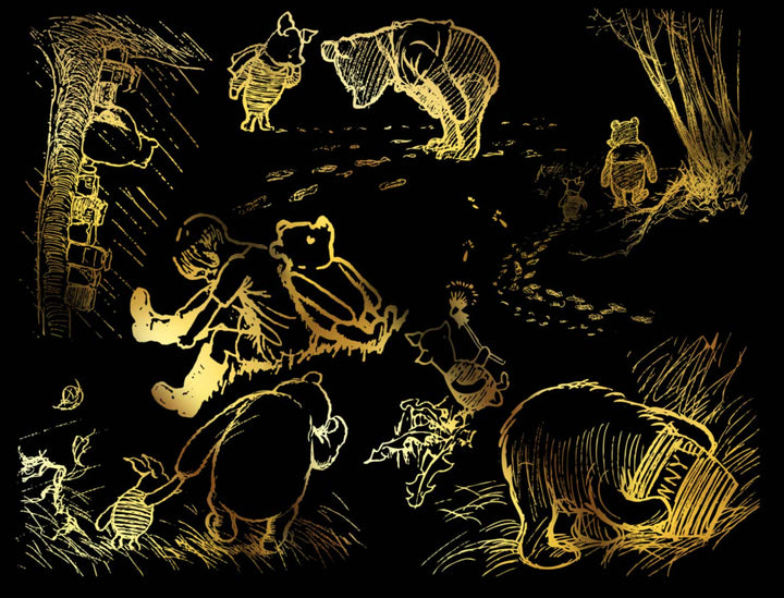 Winnie the Pooh Illustration Decals - Ceramic Cone 017 - Fused Glass - Enamel