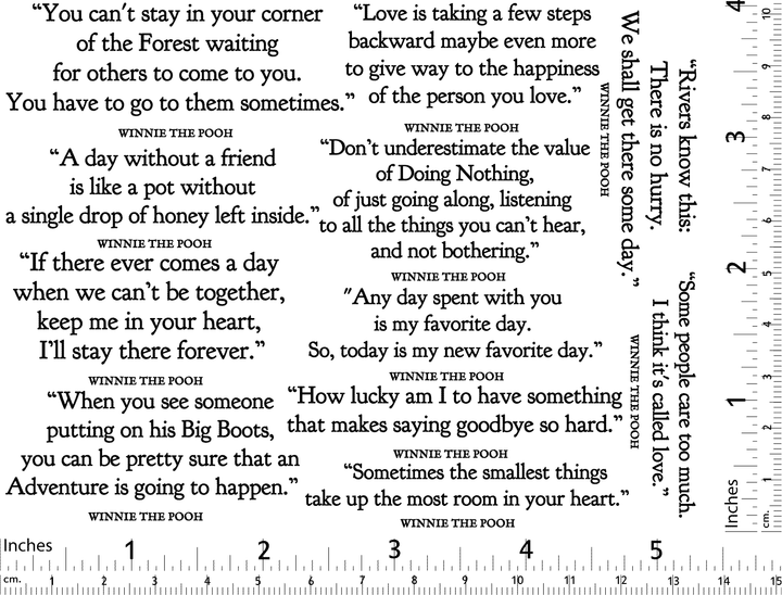 Winnie the Pooh Quote Decals - Glassware - Enamel