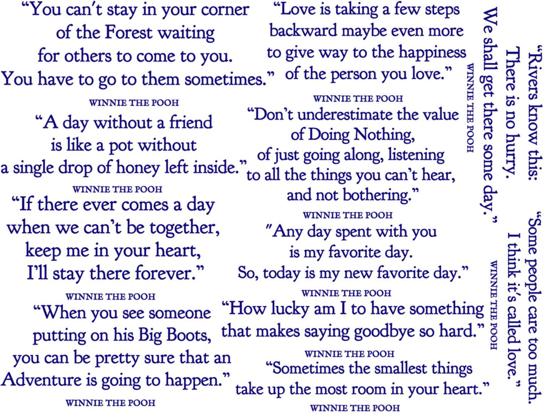 Winnie the Pooh Quote Decals - Ceramic Cone 017 - Fused Glass - Enamel