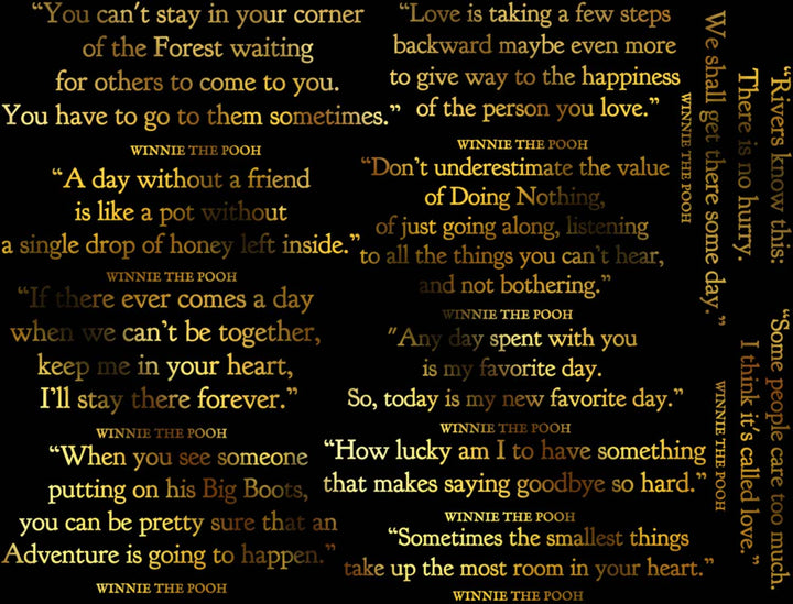 Winnie the Pooh Quote Decals - Ceramic Cone 017 - Fused Glass - Enamel