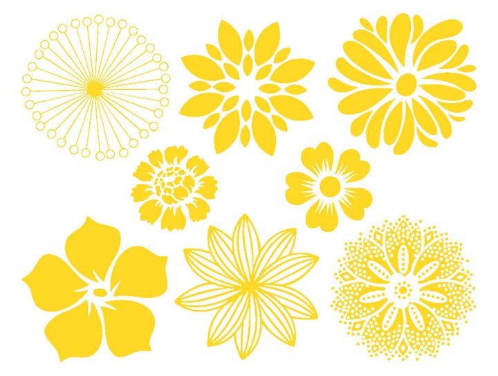 Leuchtende große Blumenaufkleber im Dunkeln – Nicht lebensmittelecht – Glassware – Keramikkegel 022 – Emaille