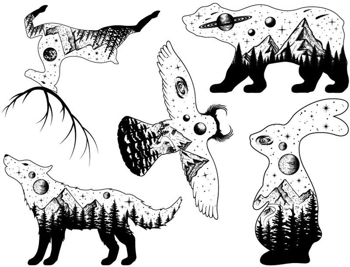 Himmlische Tieraufkleber - Keramikkegel 017 - Geschmolzenes Glas