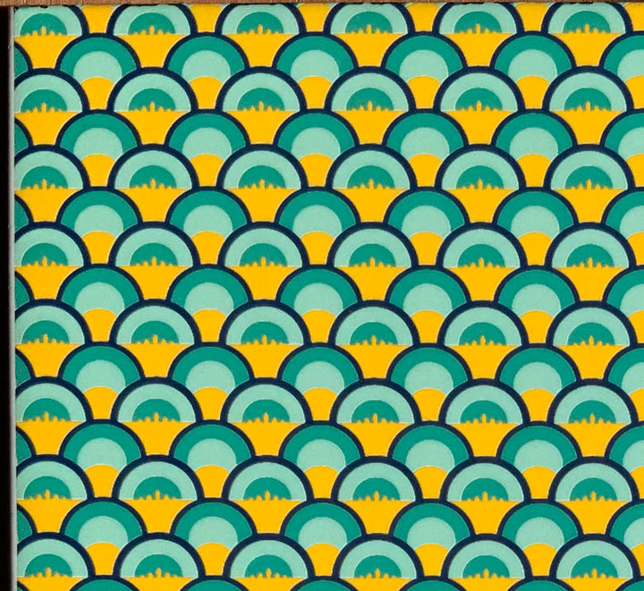 Aufkleber mit Fischschuppen-Muster – Kegel 017 – geschmolzenes Glas