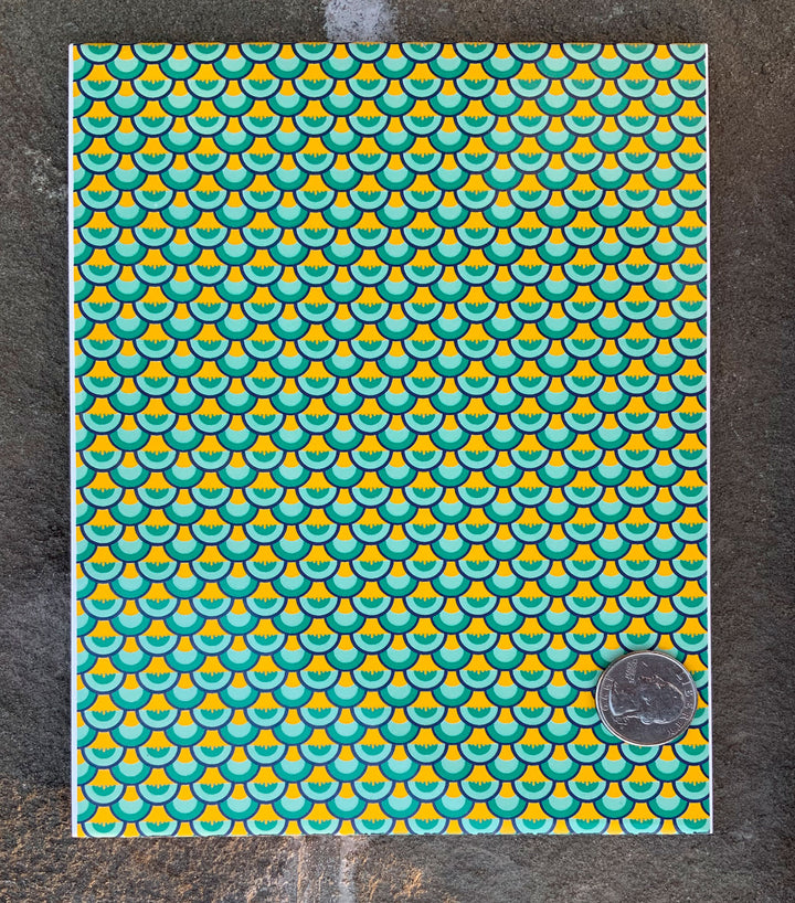 Aufkleber mit Fischschuppen-Muster – Kegel 017 – geschmolzenes Glas