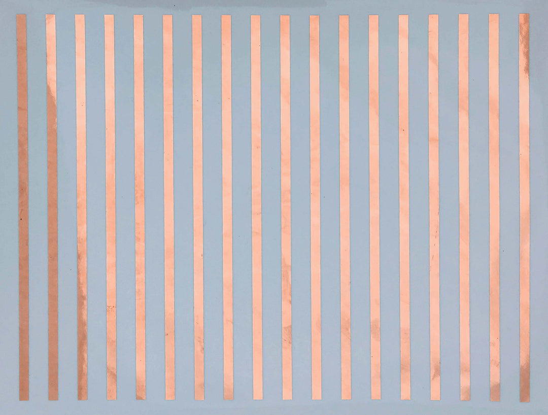 Décalcomanie à motif rayé - Céramique Cône 017 - Verre fusionné - Émail