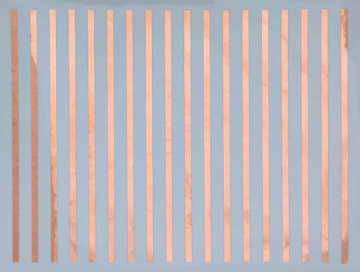 Décalcomanie à motif rayé - Céramique Cône 017 - Verre fusionné - Émail