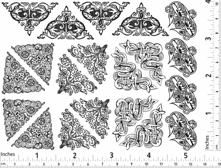 Décalcomanies décoratives de coins et de triangles - Céramique Cône 017 - Verre fusionné - Émail