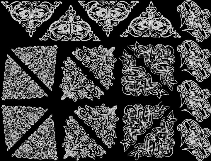 Décalcomanies décoratives de coins et de triangles - Céramique Cône 017 - Verre fusionné - Émail