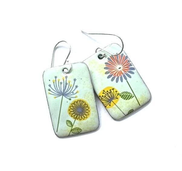 Regenbogen Blumen Aufkleber - Kegel 017 Keramik- Emaille